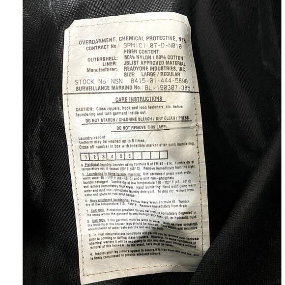 Military Chemical Protective Pants Men Large/Regular Suspenders Chocolate Camo - Picture 6 of 14